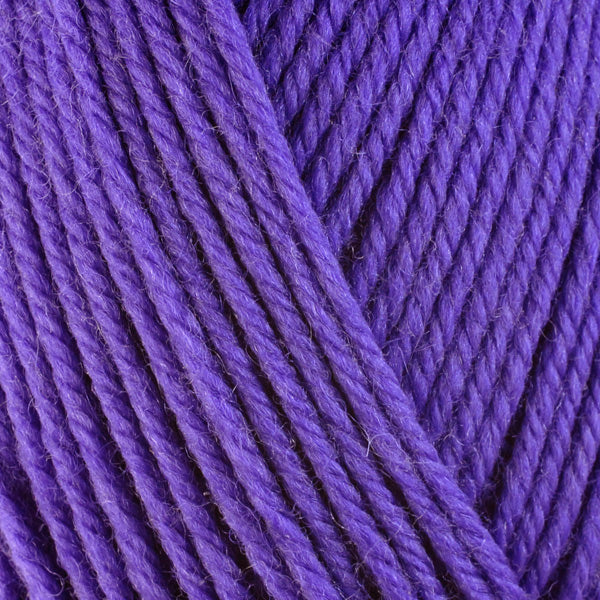 Lupine 3338, a vibrant purple skein of washable worsted weight Ultra Wool yarn.