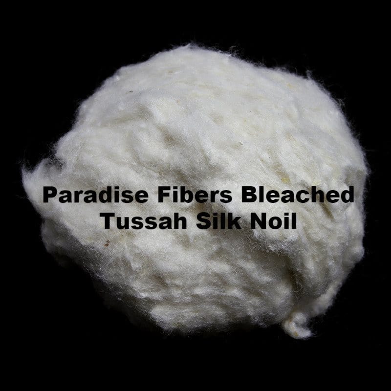 Paradise Fibers Bleached Tussah Silk Noil - Paradise Fibers