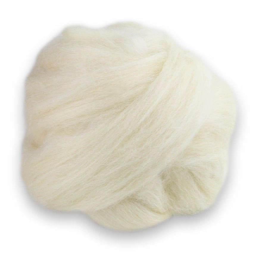 Paradise Fibers Blue Faced Leicester/Bleached Tussah Silk Roving - 70/30 - Paradise Fibers