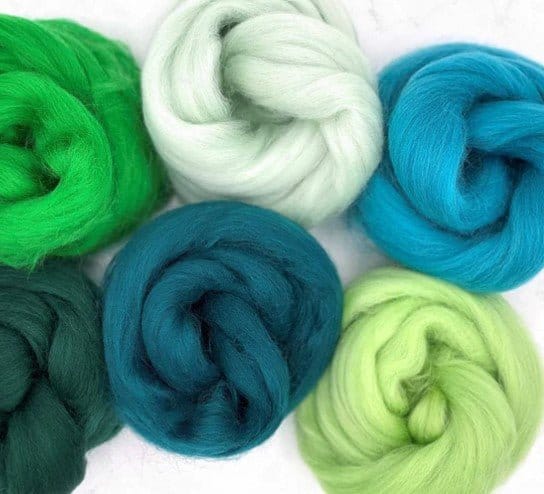 Paradise Fibers Mixed Corriedale Wool Bag - Botanical Collection - Paradise Fibers