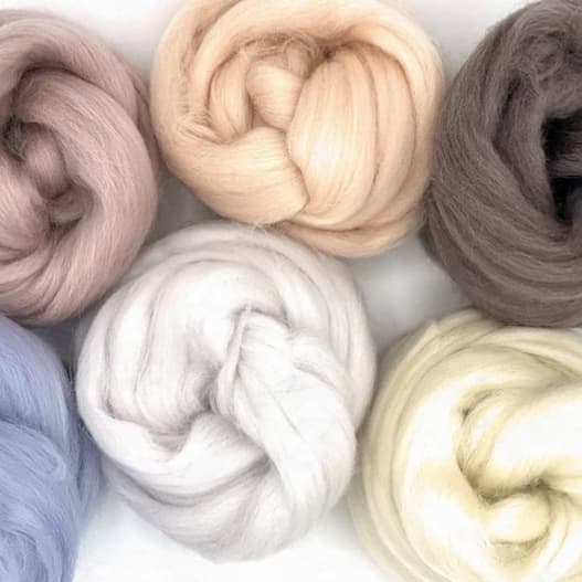 Paradise Fibers Mixed Corriedale Wool Bag - Monochrome Collection - Paradise Fibers