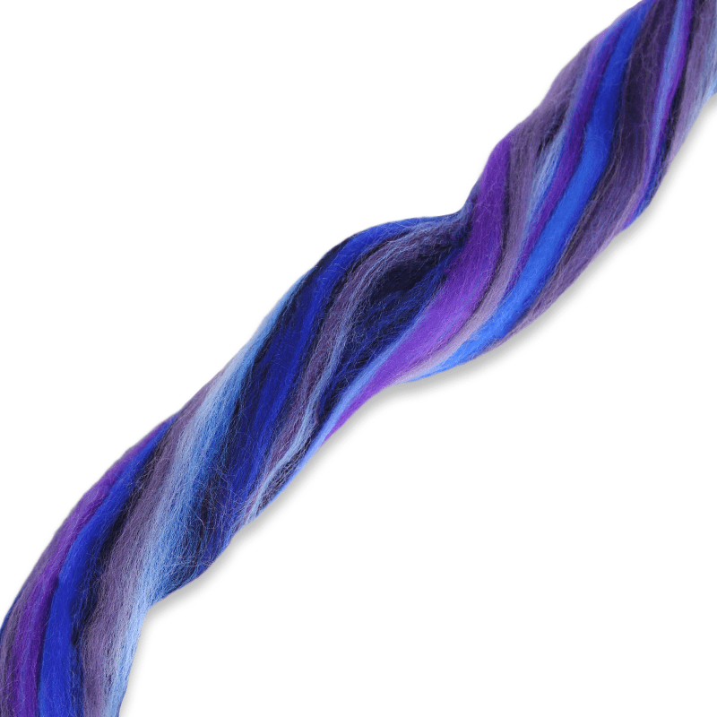 Paradise Fibers Multi Colored Corriedale Wool Top - Purple People Eater - 1oz - Paradise Fibers