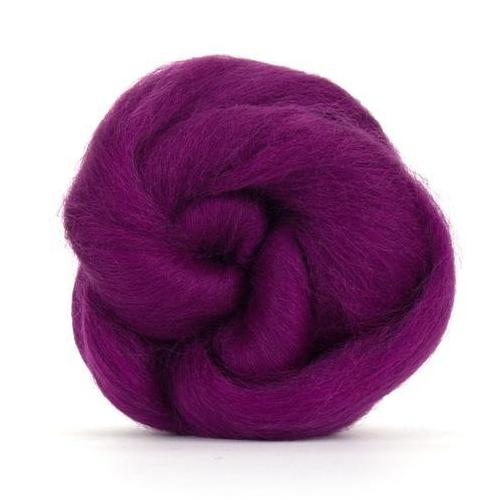 Paradise Fibers Solid Colored Corriedale - Damson - 1oz - Paradise Fibers