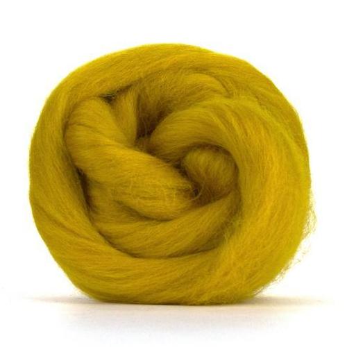 Paradise Fibers Solid Colored Corriedale - Mustard - 1oz - Paradise Fibers