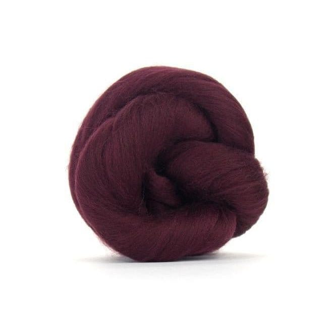 Paradise Fibers Solid Colored Merino Top - 318 Burgundy - 1oz - Paradise Fibers