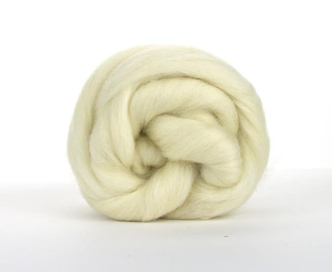 Paradise Fibers White Falkland Wool Top - Paradise Fibers