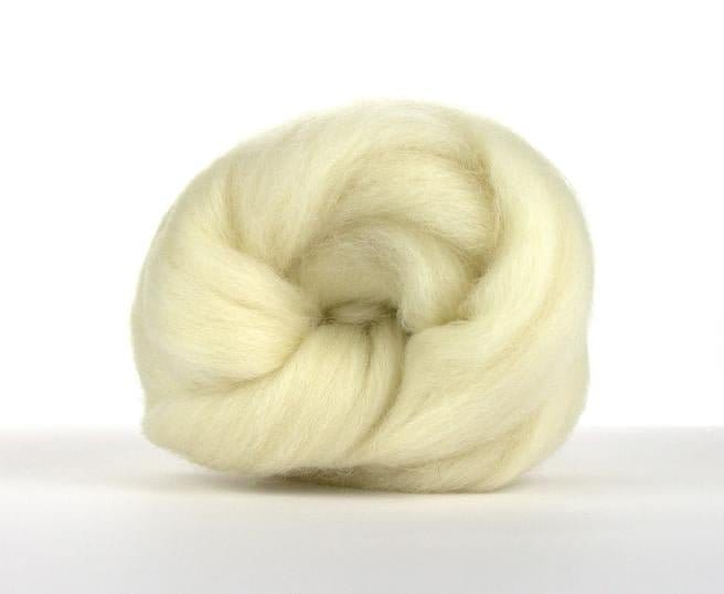 Paradise Fibers White Shetland Wool Roving - Paradise Fibers