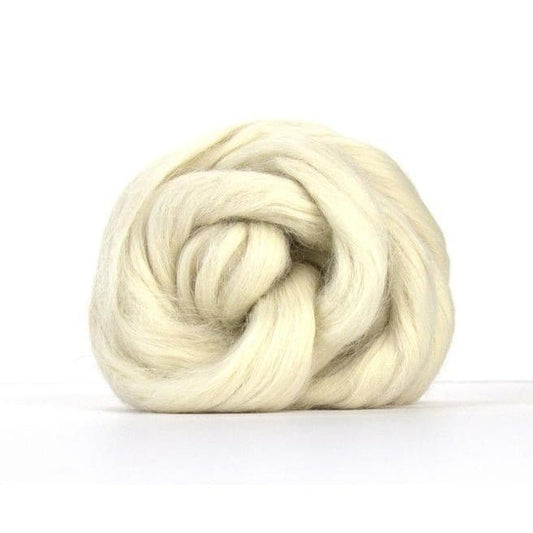 Paradise Fibers White Suri Alpaca Top Roving - Paradise Fibers