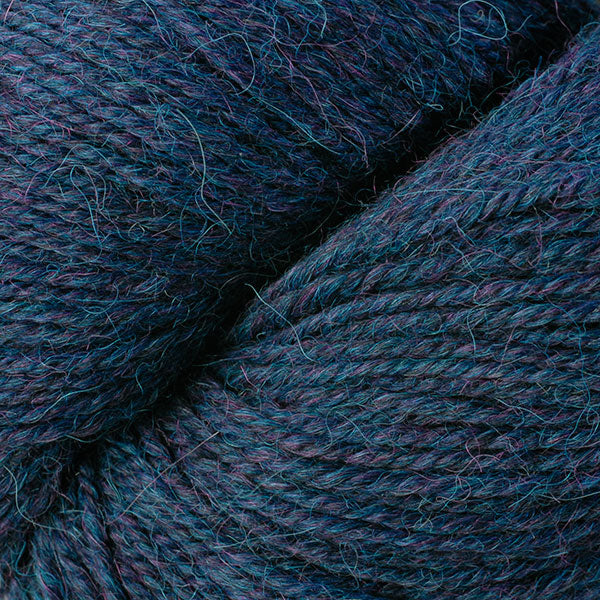 Blueberry Mix 6288, a heathered blue/purple skein of Ultra Alpaca Worsted.