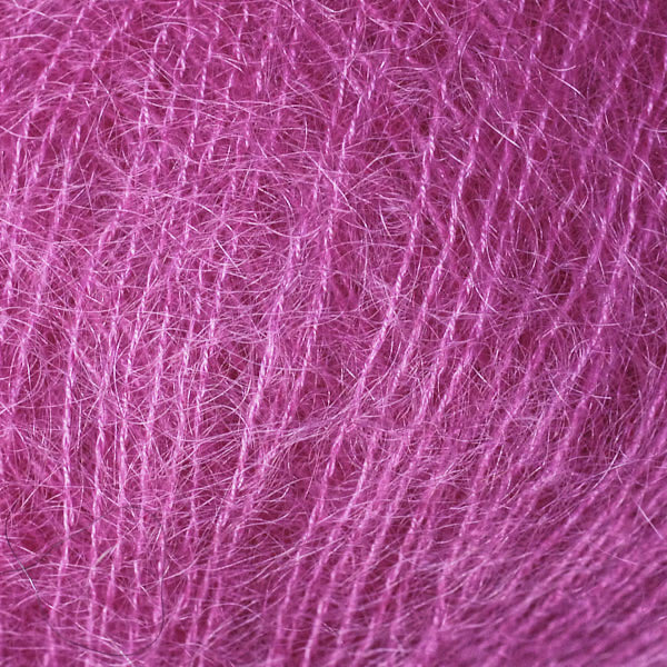 Color Fuchsia 3444, a bright pink shade of Berroco Aerial Mohair Lace Yarn.