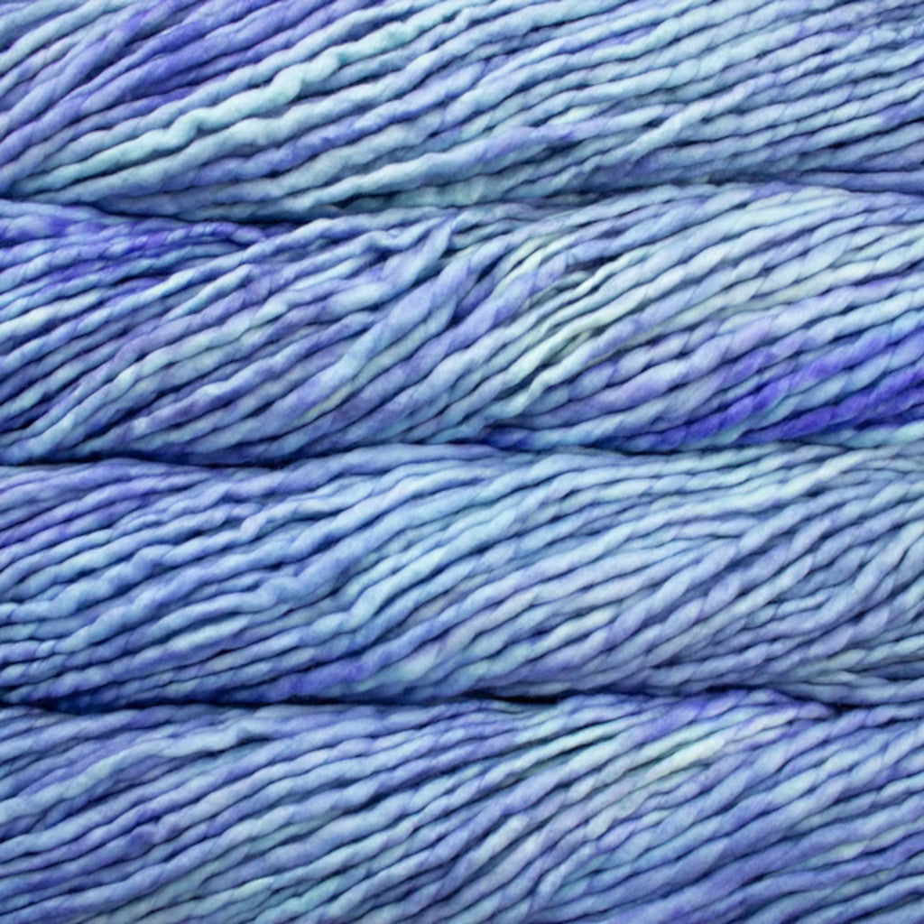 Color: Aquarmarine 687. A light periwinkle variegated variant of Malabrigo Rasta yarn. 