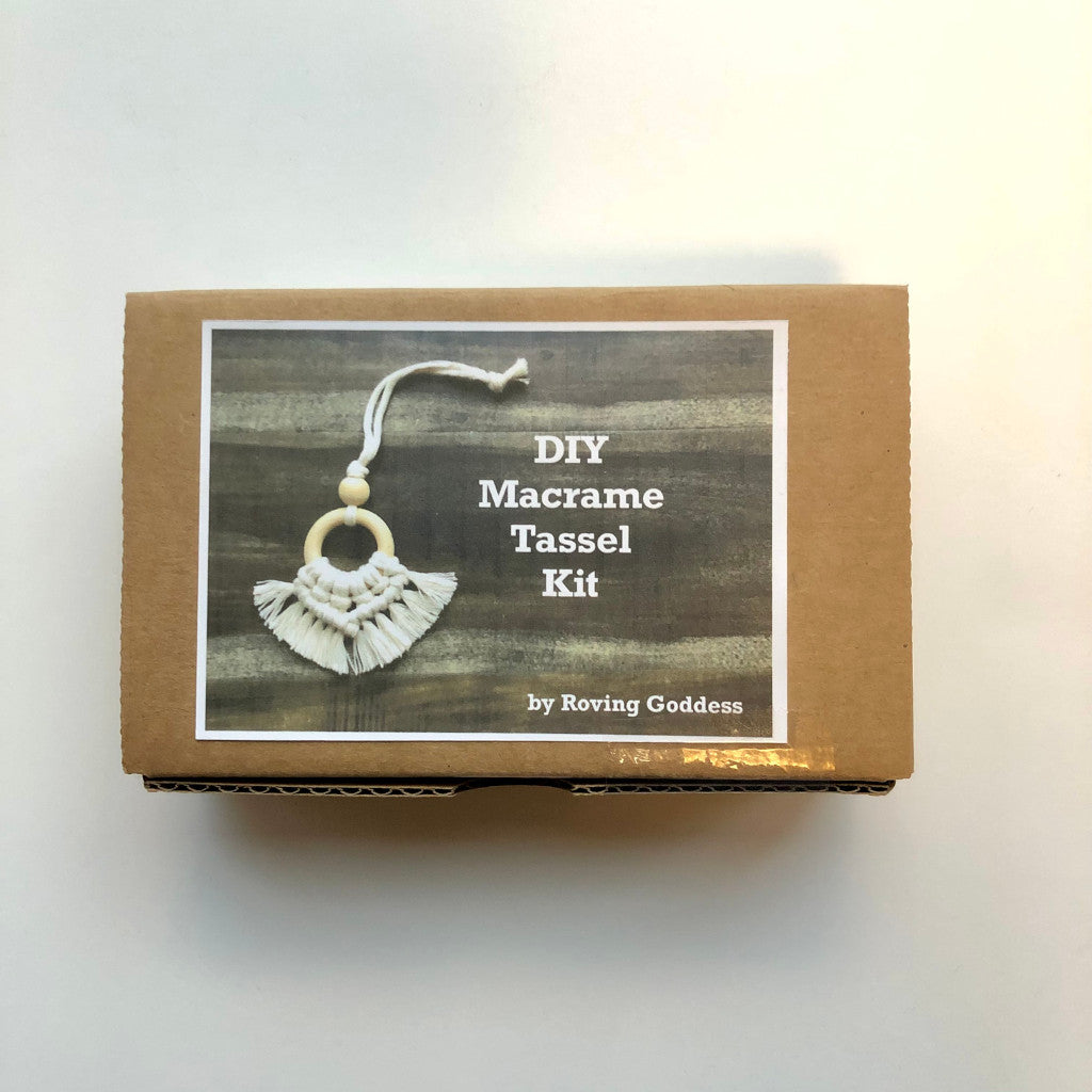Roving Goddess Macramé Tassel Kit  in box