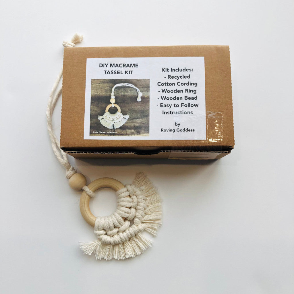 Roving Goddess Macramé Tassel Kits with box