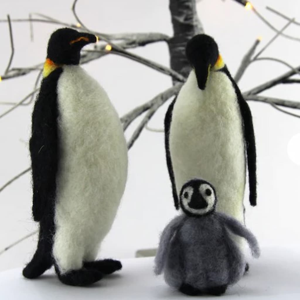 Penguin Family Needle Felting Kit - Paradise Fibers
