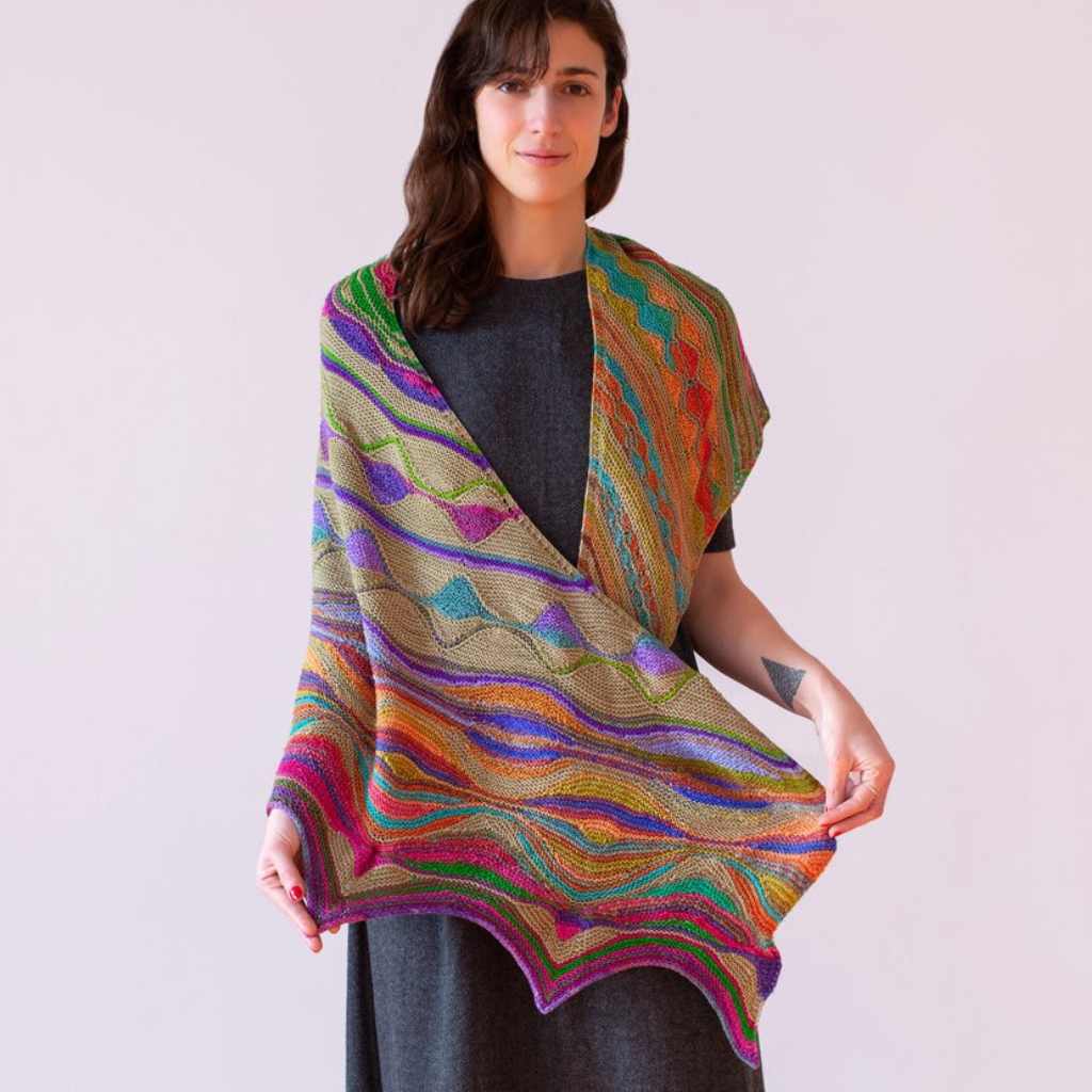 Positive Vibrations Shawl Pattern by MarinJa Knits - Paradise Fibers