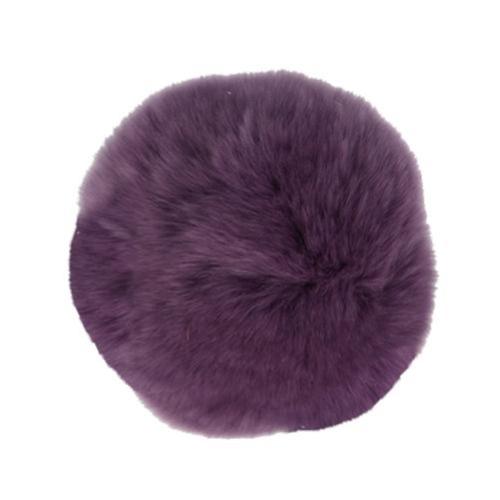 Rabbit Fur Pom Poms 2.5" - Purple - Paradise Fibers