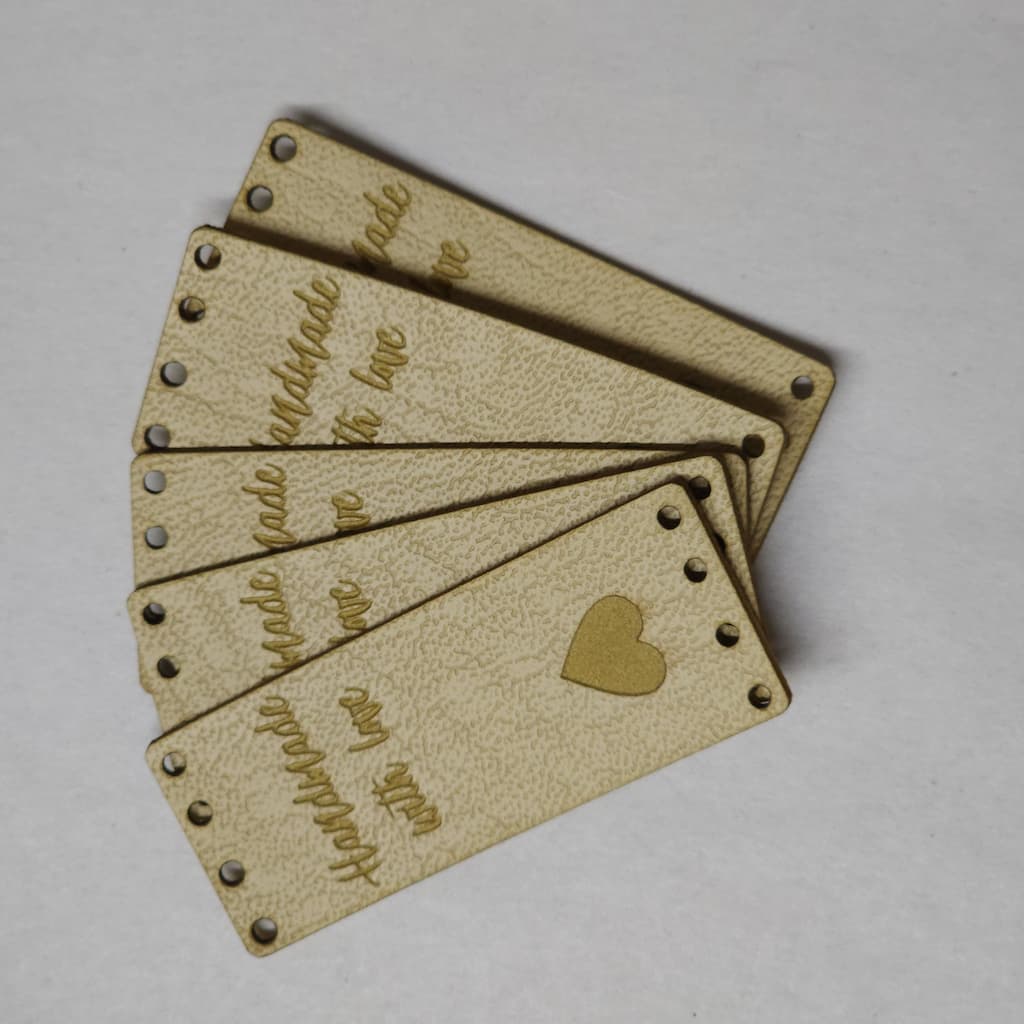 Sew - on Garment Tags - Faux Leather - Paradise Fibers