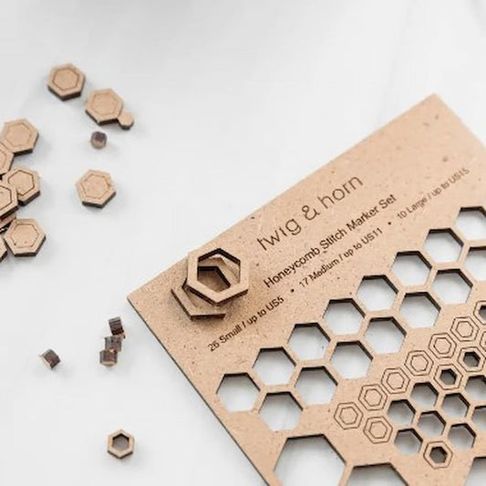 Twig and Horn Honeycomb Stitch Markers - Paradise Fibers