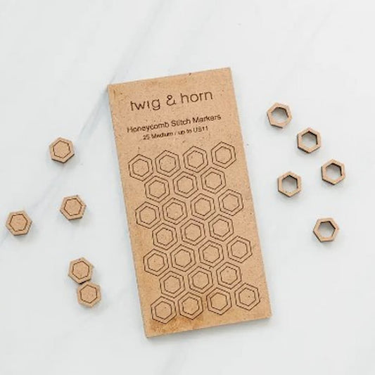 Twig and Horn Honeycomb Stitch Markers - Paradise Fibers
