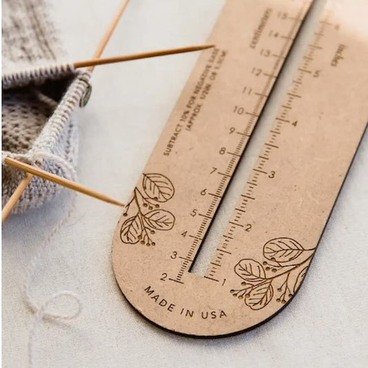 Twig and Horn Sock Sizing Ruler - Paradise Fibers