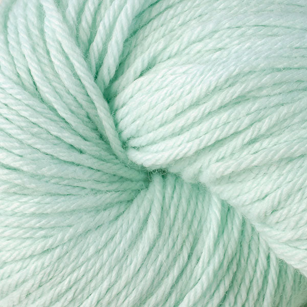 Berroco Vintage Worsted weight yarn in the color Minty 5112, a soft mint.