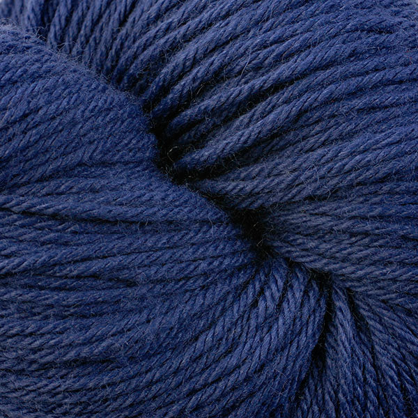 Berroco Vintage Worsted weight yarn in the color Lapis 5169, a medium blue.