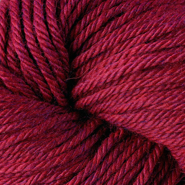 Berroco Vintage Chunky weight yarn in the color Ruby 61181, a rich heathered red.