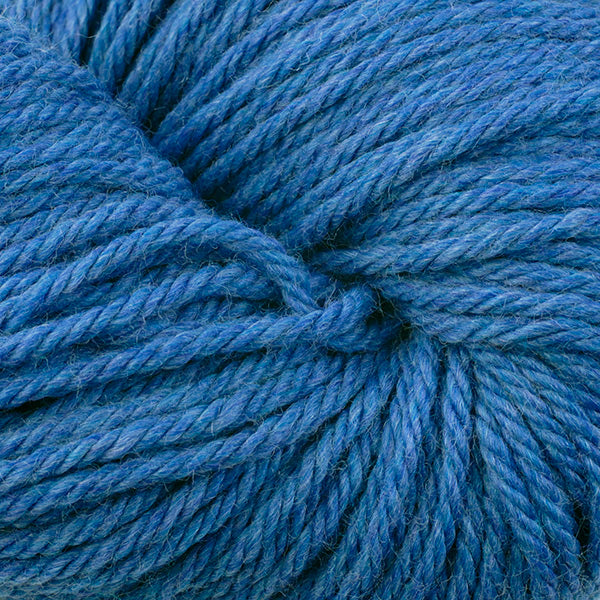 Berroco Vintage Chunky weight yarn in the color Sapphire 6170, a vibrant heathered blue.