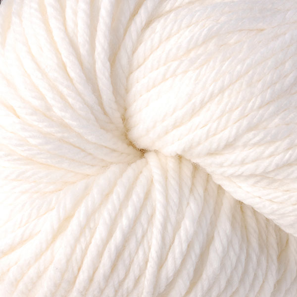 Berroco Vintage Chunky weight yarn in the color Snow Day 6100, a bright white.