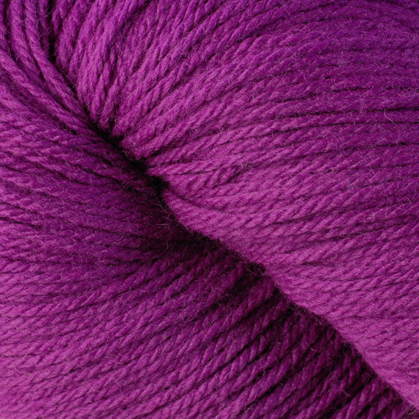 Berroco Vintage DK weight yarn in the color Dewberry 2167, a bright pinkish purple.