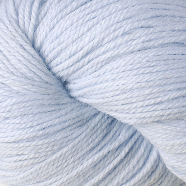 Berroco Vintage DK weight yarn in the color Misty 2113, a very light blue.