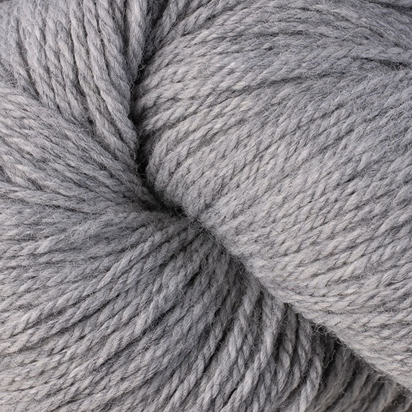 Berroco Vintage DK weight yarn in the color Smoke 2106, a light grey.