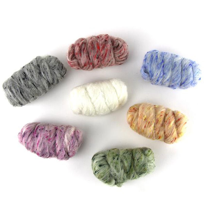 Wool and Viscose Tweed Top Mixed Bag - Paradise Fibers