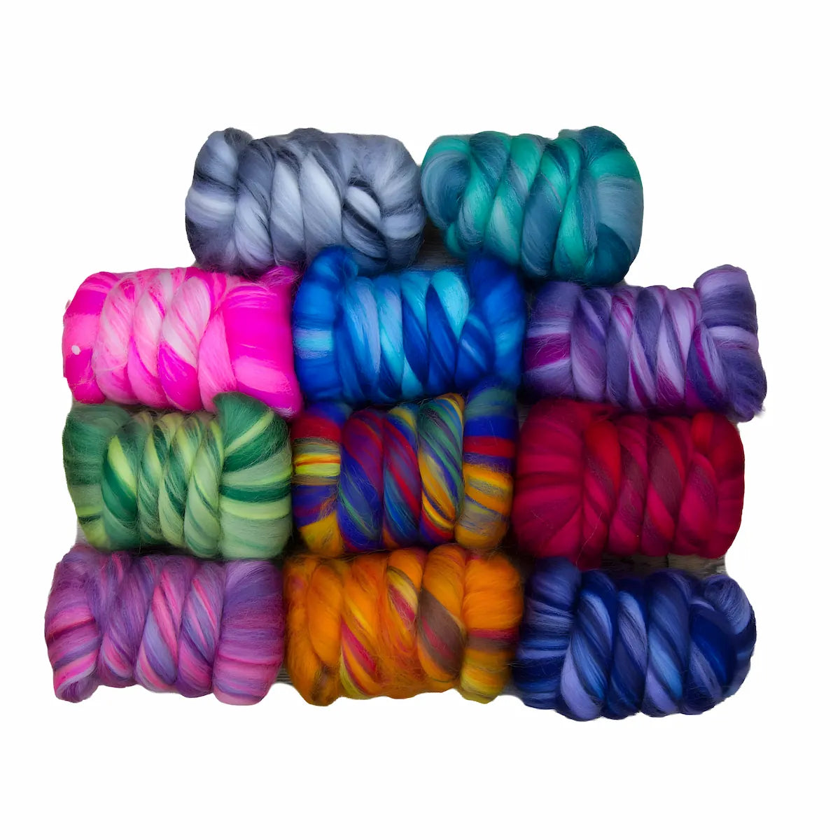 Northern Lights - Multi-Colored Merino Wool Tops Collection