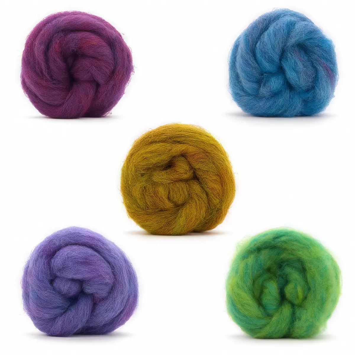 Dyed Carded Corriedale Wool - Tutti Frutti Collection | Paradise Fibers