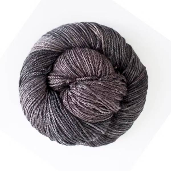 Ball of gray yarn.