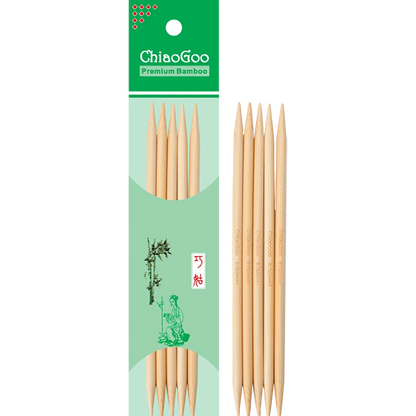 Knitting needles in a green package.