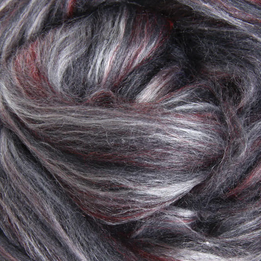 Ashford Silk Merino Sliver - 105 Poppy Seed - 1oz-16oz Amounts
