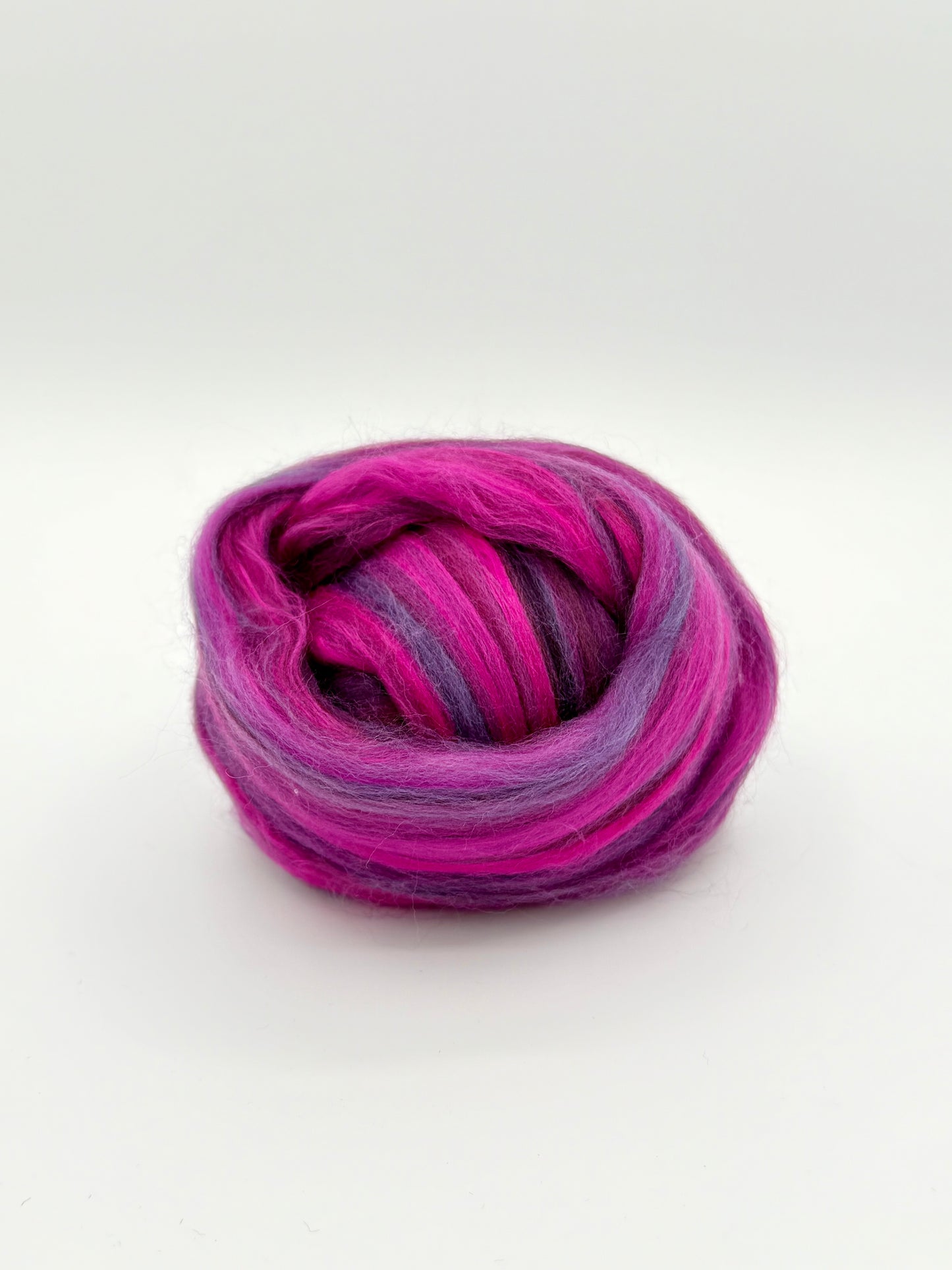 Paradise Fibers 80/20 Merino & Mulberry Silk Top – Royal Dahlia