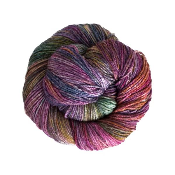 Ball of multicolored yarn.