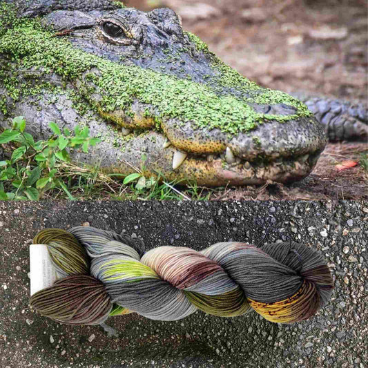 Alligator - Merino/Nylon Alder Fingering Yarn - Round Mountain Fibers