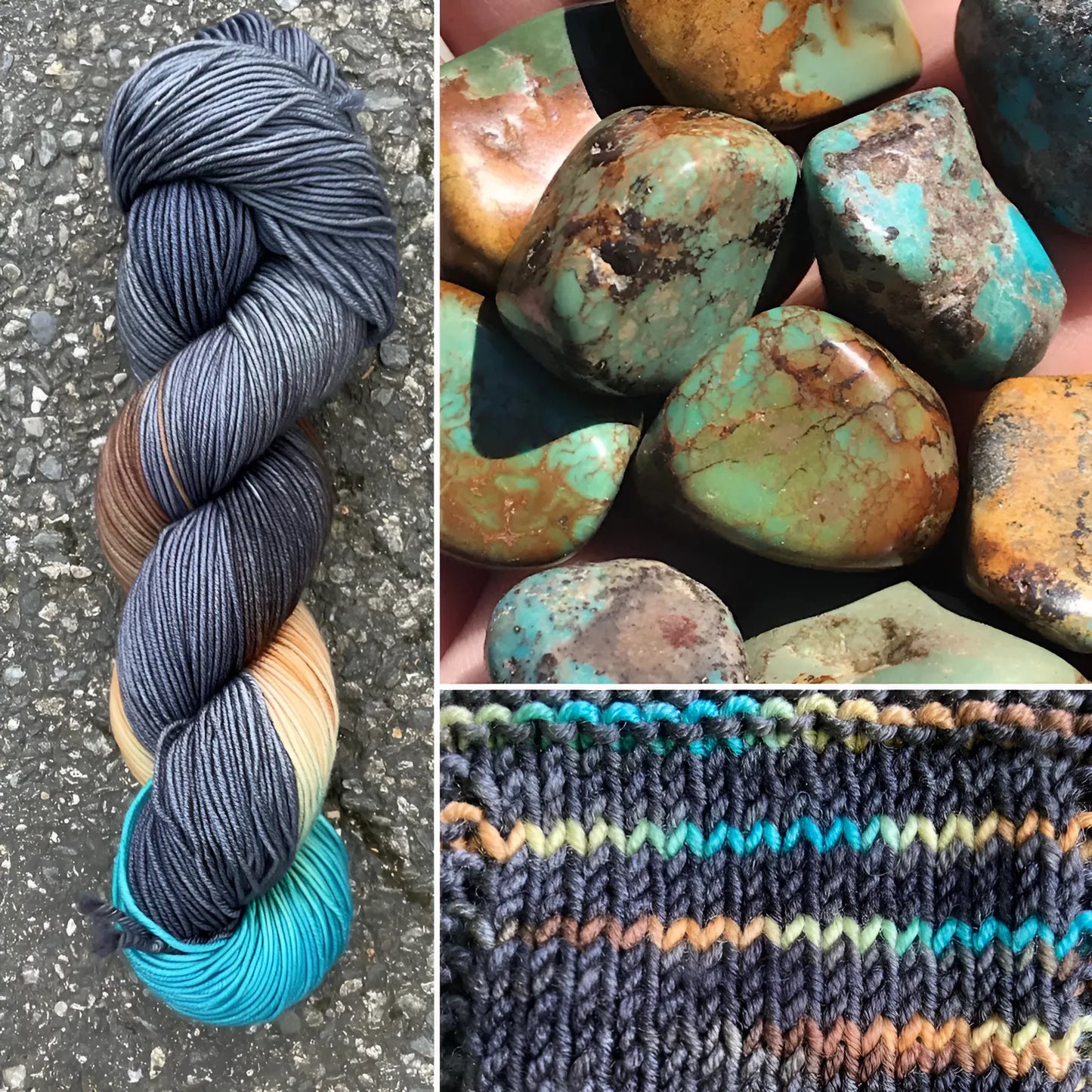 Arizona Turquoise - Merino/Nylon Alder Fingering Yarn - Round Mountain Fibers