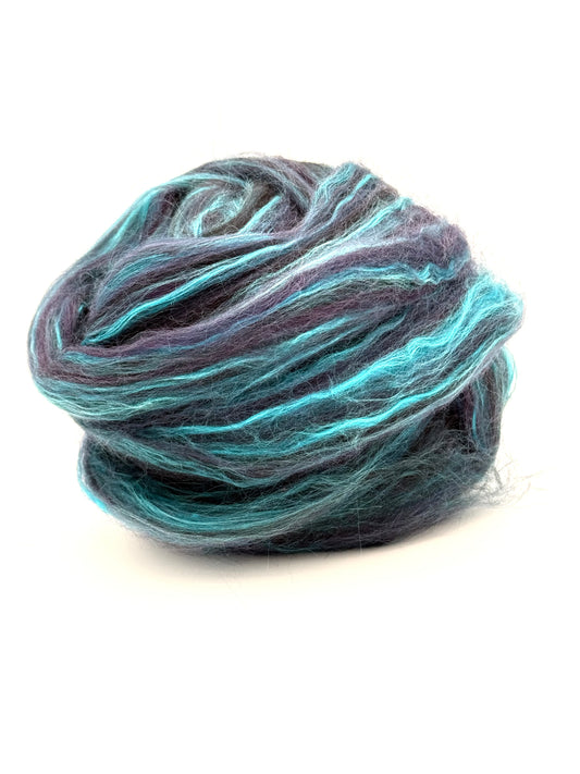 Paradise Fibers 80/20 Merino & Mulberry Silk Top – Luminous Lagoon