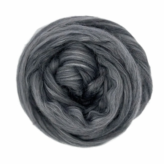 Lunar Ash Merino, Shetland, & Bio-Nylon Roving Blend | Paradise Fibers
