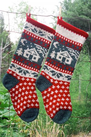 Cabin Christmas Stocking Kit- Makes 1 Stocking