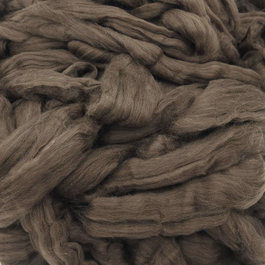 Superfine Natural Undyed Yak Top - Dark Brown