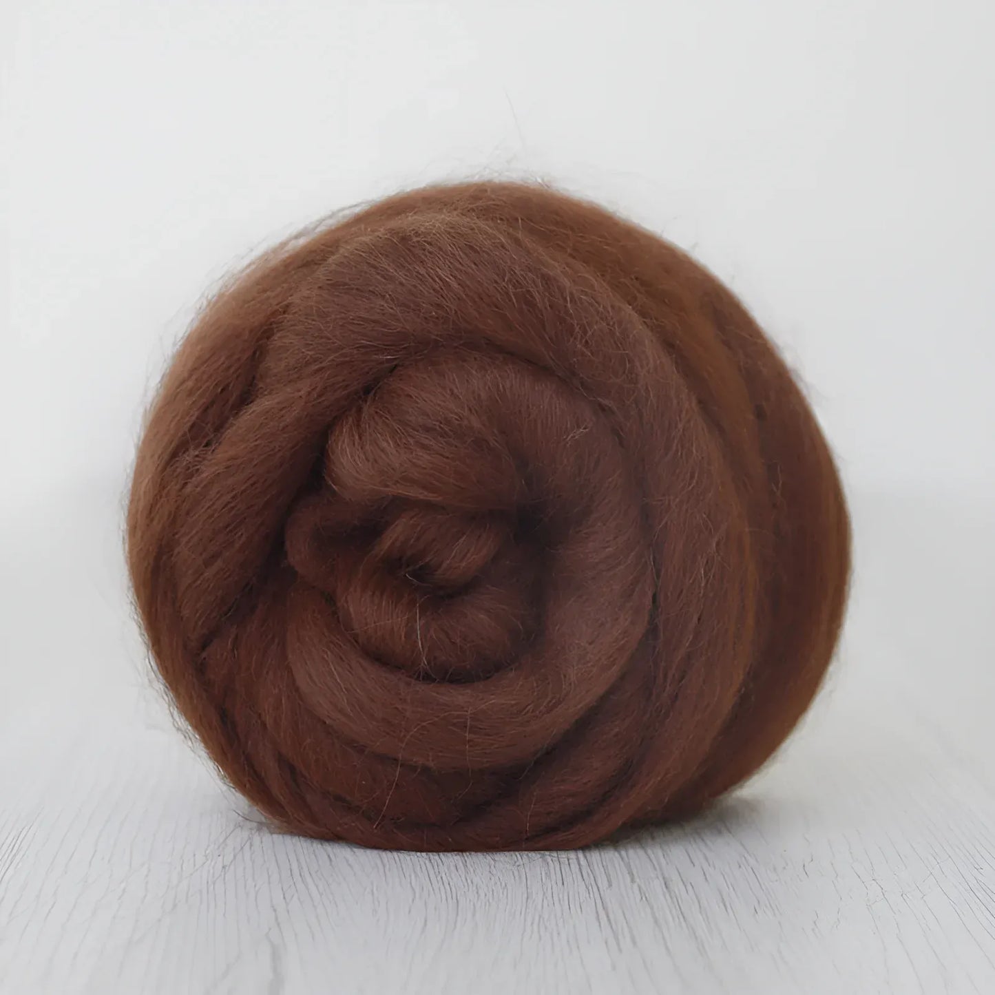 Superfine Natural Undyed Alpaca Top - Dark Brown