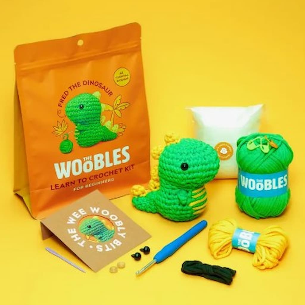 Latch hook kit with Pre-Printed Dinosaur Pattern for Kids Crochet
