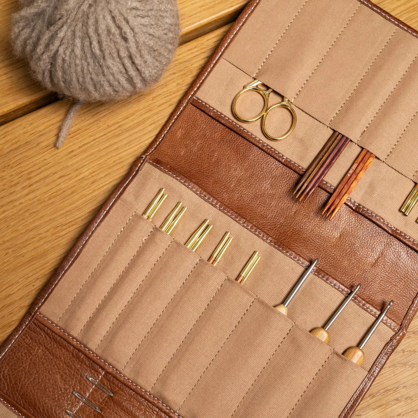 RE:DESIGNED Project 14 - XL Leather Interchangeable Circular Needle Case