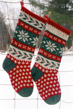 Holly Christmas Stocking Kit- Makes 1 Stocking